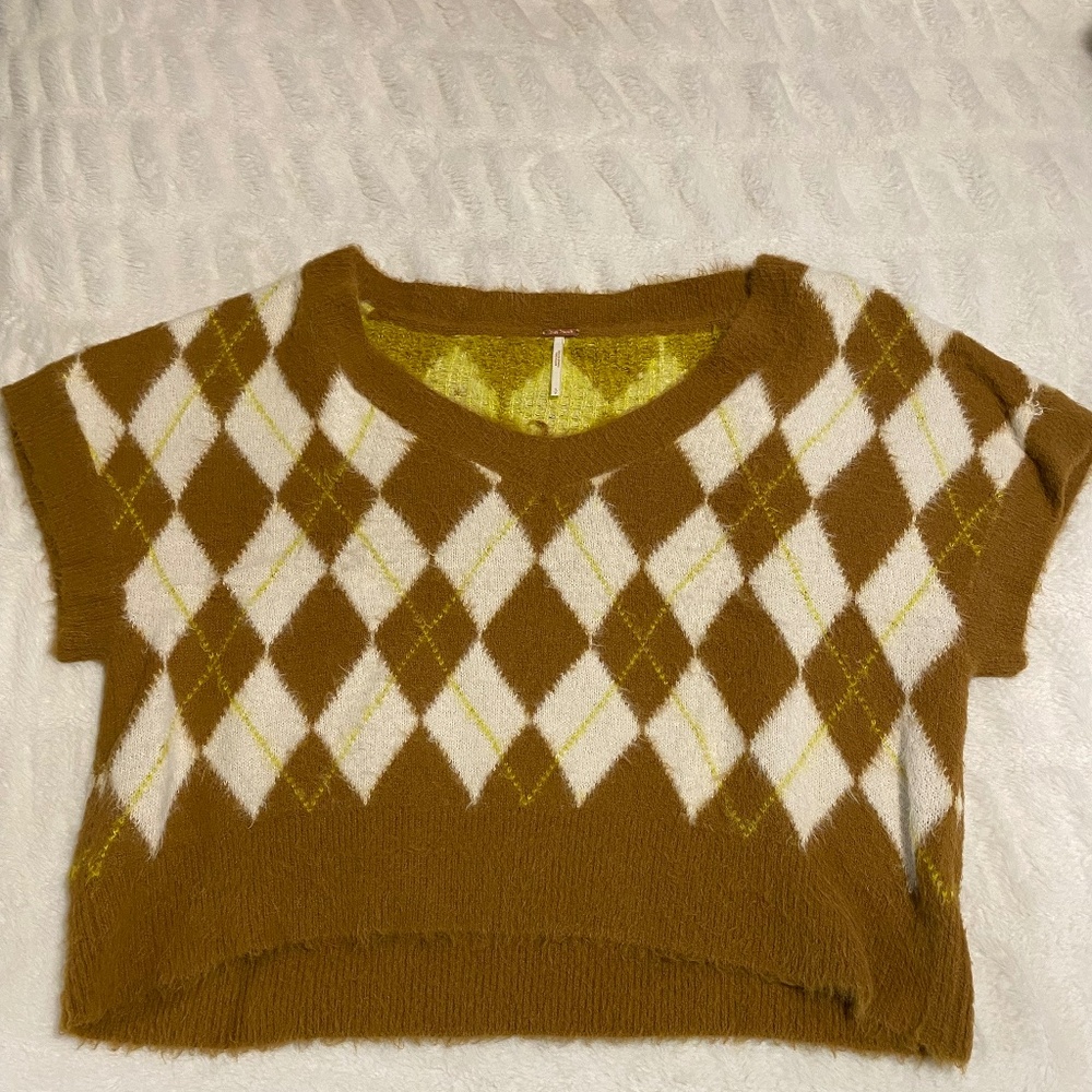 Free People Argyle vest